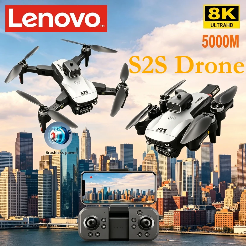 

Дрон Lenovo S2S 8K GPS с двойной камерой, всенаправленным обходом препятствий, бесщеточный квадрокоптер для аэрофотосъемки, игрушка