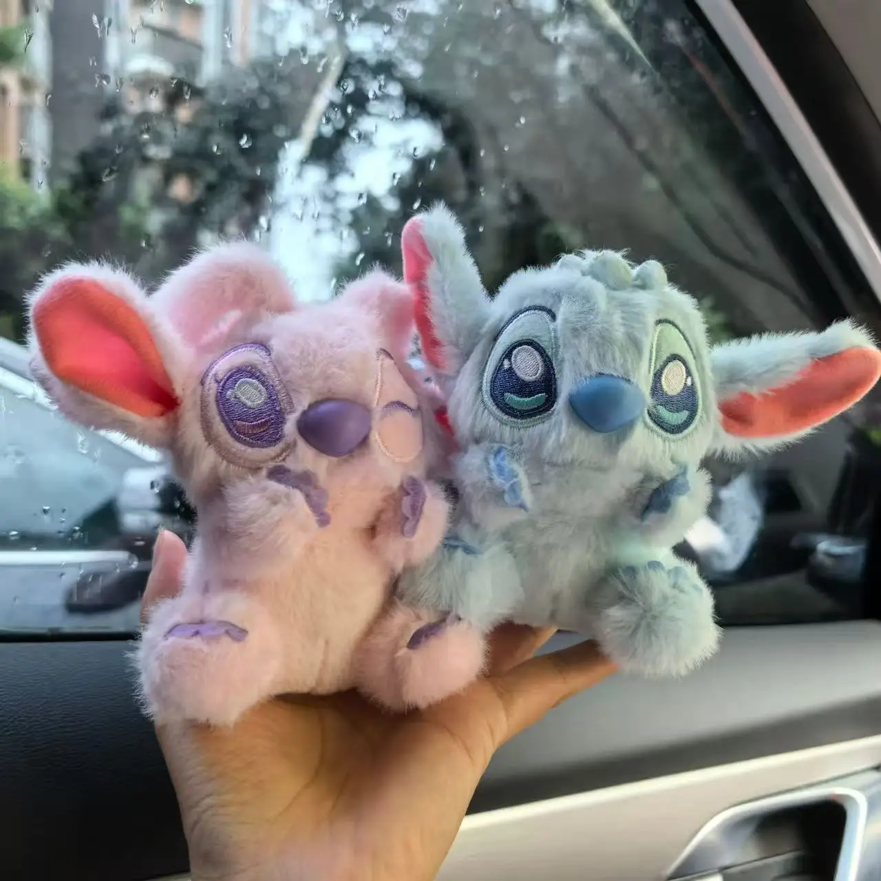 لطيف غرزة الملاك ألعاب من نسيج مخملي مفتاح سلسلة دمية دمية زوجين دمية غرزة ظهره قلادة هدية صغيرة