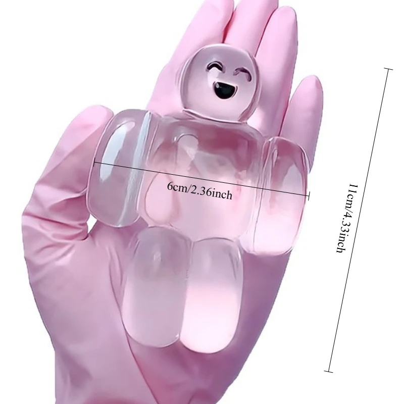 Squishy Transparent Jelly Robot Squeeze Toy Niedliches, superweiches, langsames Rebound Water Sense Cartoon Toy Kawaii Stressabbauendes Geschenk