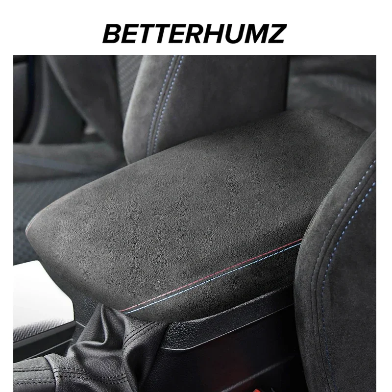 ABS Wrap Car  Armrest Box Panel Cover For BMW F20 F21 F22 1 series Interior Trim Sticker Made of Alcantara Interior Accessories