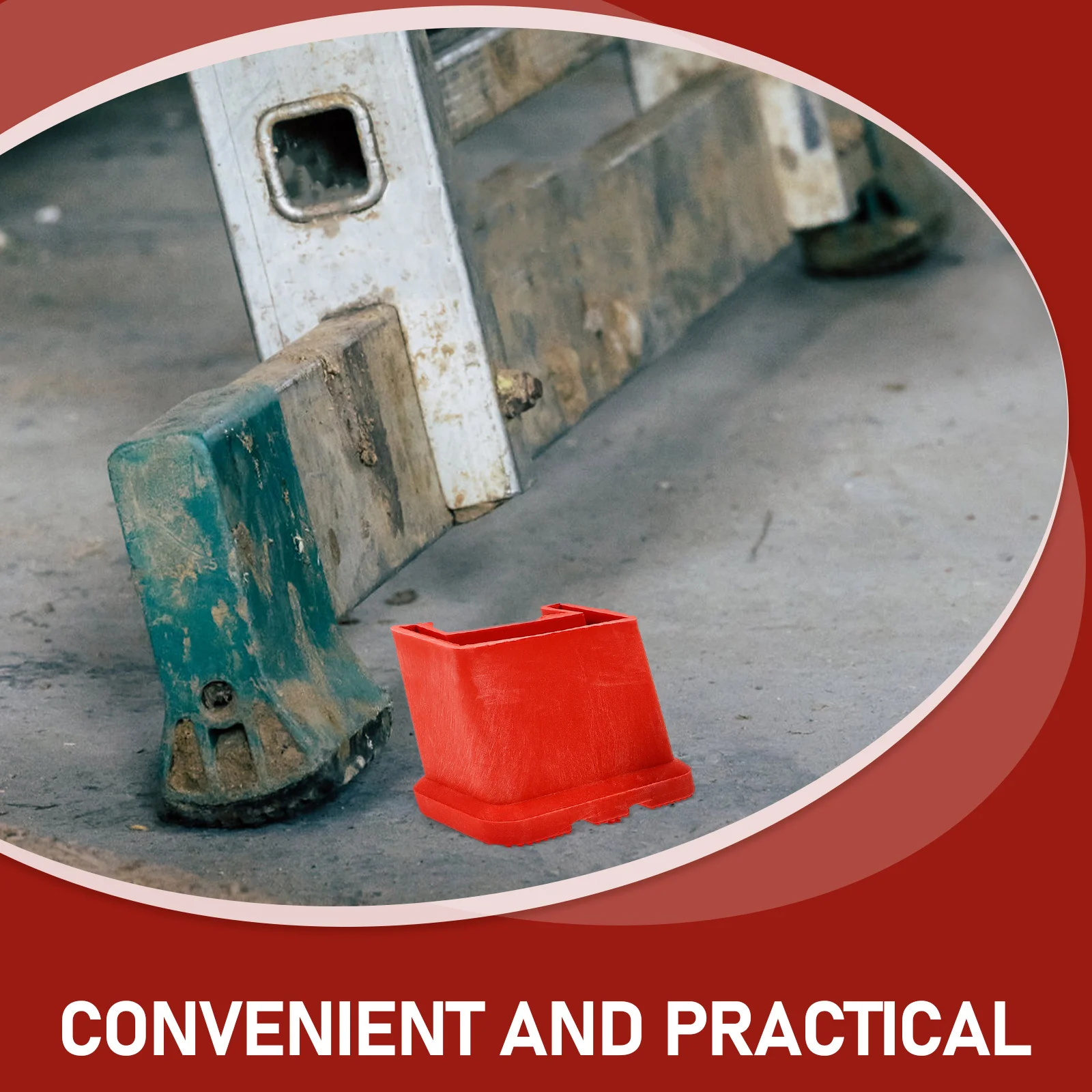 

4Pcs Ladder Feet Covers Heavy Duty Non-Skid Leg Mats Reusable Ladder Accessories Replacement Feet Pads for Wood Floors