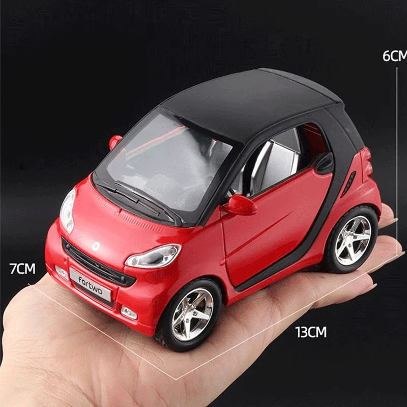 미니 스마트 합금 자동차 모델 시뮬레이션 합금 사운드 및 라이트 후진 도어 장난감 자동차 다이캐스트 모델 자동차 - 어린이용 장난감