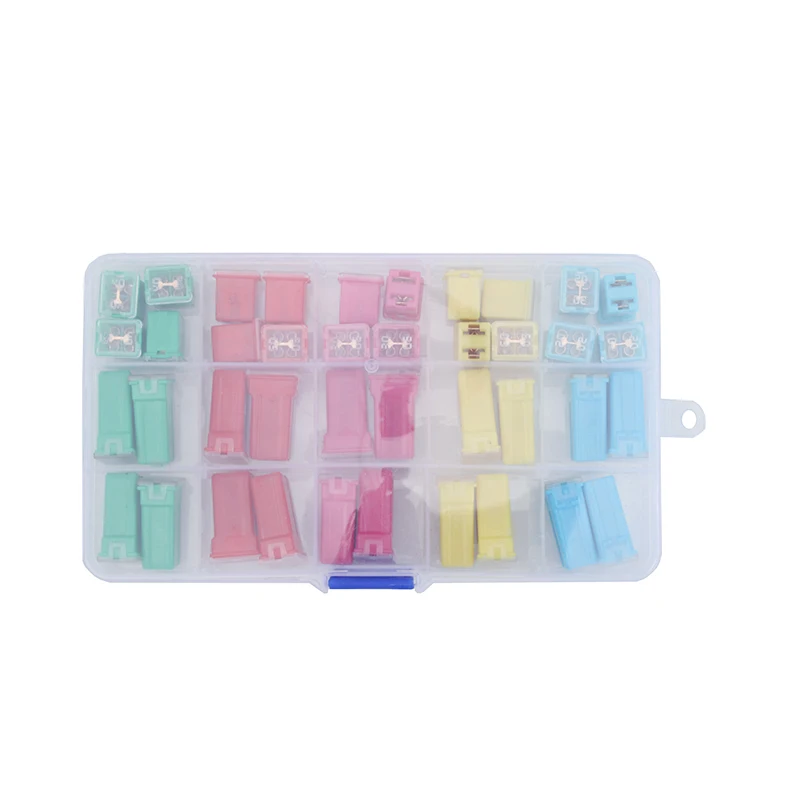 40PCS boxed long short foot car square box fuse with plug-in connection block fuse