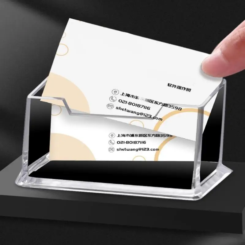 Klar Acryl Desktop Visitenkarte Halter Display Steht Transparent