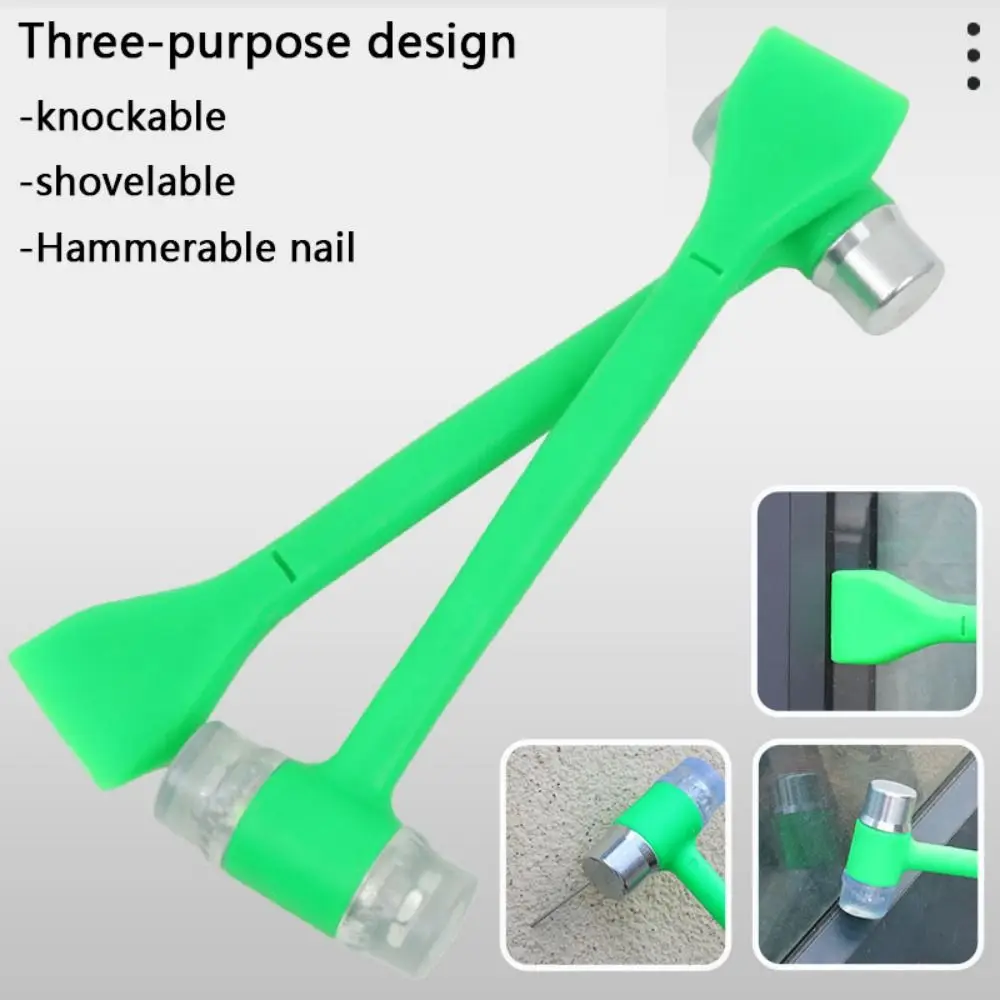

Резиновый молоток с лопатой, многофункциональный прочный двусторонний молоток, эргономичная ручка, съемный молоток с железной головкой