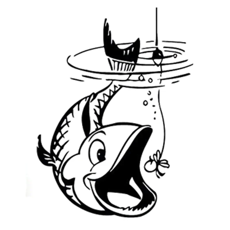 

13.1CM*17.5CM Interesting Fishing Sports Silhouette Vinyl Decal outdoor sport Car Sticker