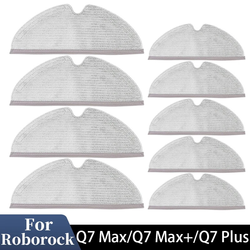 für Roborock Mop Ersatzpads Q7 Max, Q7 Max+, Q7 Plus, T8 Hepa/T8 S5 Roboter-Mikrofaser-Baumwoll-Mopptuch