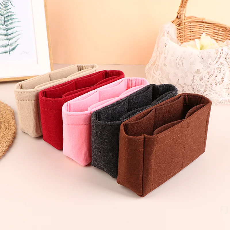 

[YU]Bag Organizer For Mini Bag Storage Bag The Liner Bag Felt Purse Insert Handbag Liner Bag Felt Inner Bladder Bag