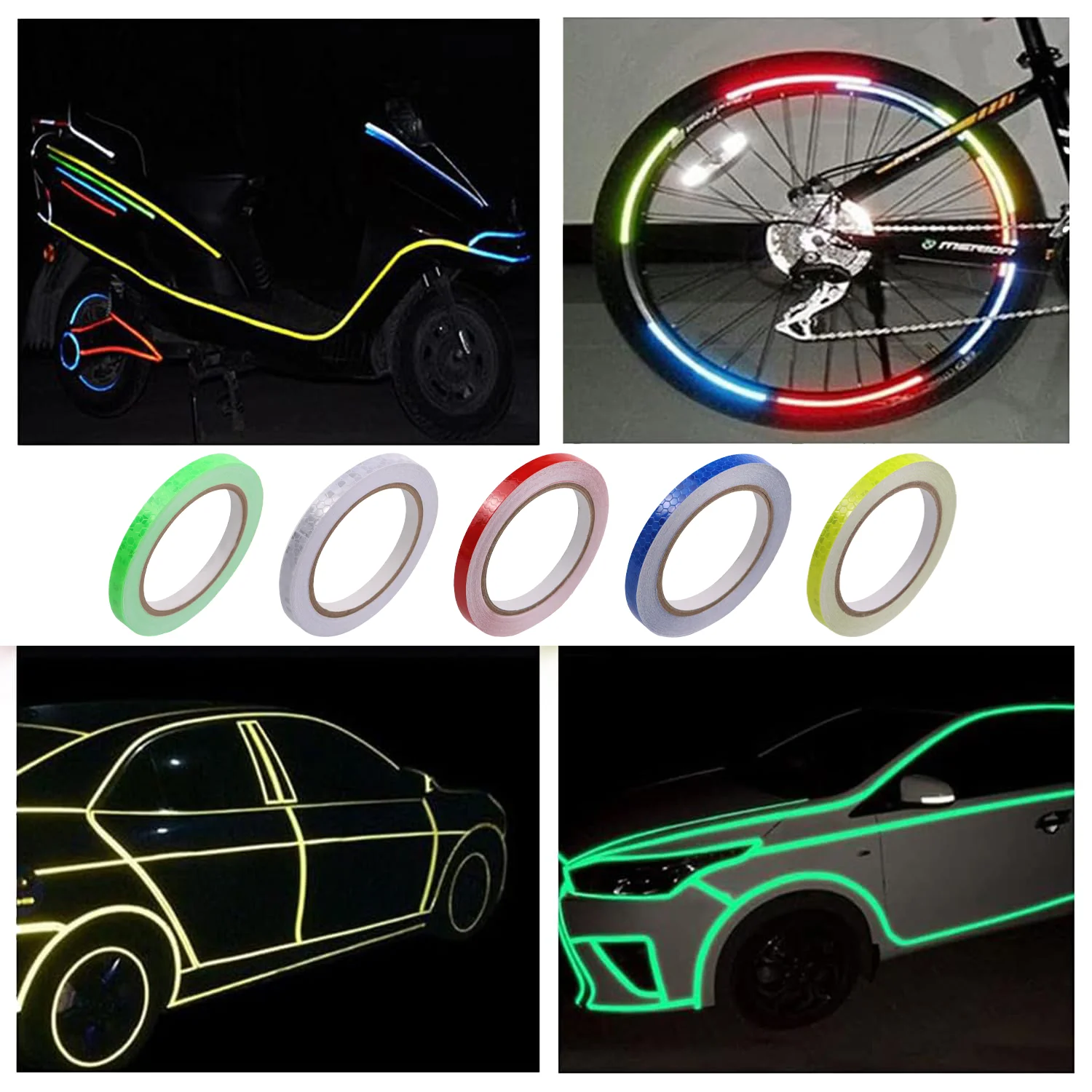 شريط تحذيري عاكس للسلامة، شريط عاكس ذاتي اللصق للسيارة #3