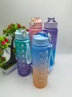 750mlSports Water Bottle with Time-Tracking Straw Leak Proof Locking Flip Cover for Easy Carry Ideal for Outdoor Adventures