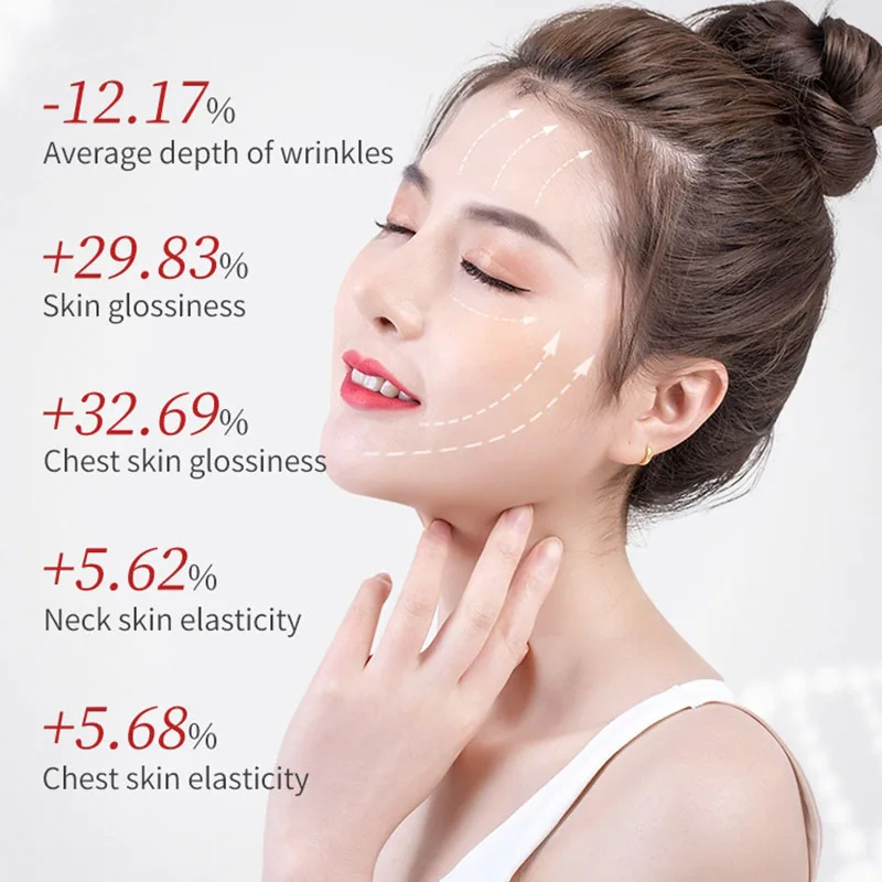 جهاز تجميل الرقبة LED، 4 أوضاع للعلاج بالضوء، تفتيح البشرة وتعزيز المرونة، 360 درجة °   الإضاءة، سهلة الاستخدام