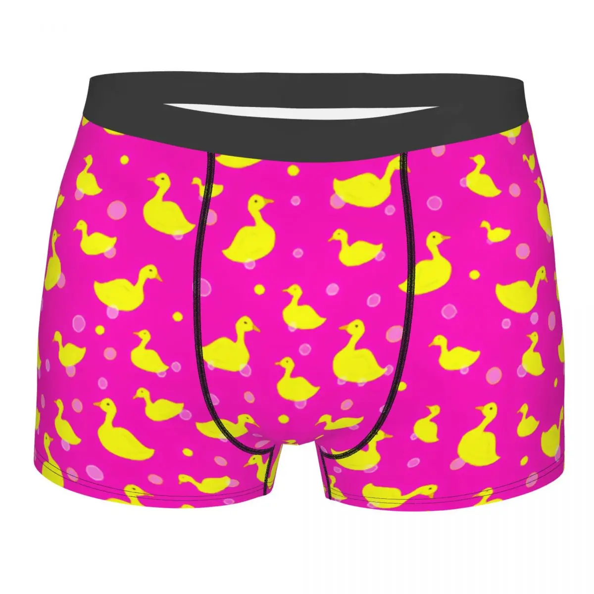 Custom Rubber Ducky Pink Underwear Men Stretch Boxer Briefs Shorts Panties Soft Underpants For Homme