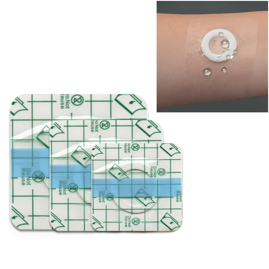 

10/20 шт., медицинская полиуретановая пленка, клейкий пластырь, водостойкая противоаллергическая медицинская повязка на рану, наклейка для пупка, фиксирующая лента с кольцом