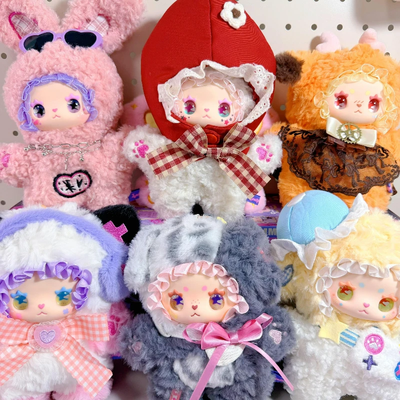 

LOVELY EMMA Punk Era Series Blind Box Kawaii Vinyl Face Plush Doll Anime Figure Pendant Mystery Box Cute Toys Ornament Girl Gift