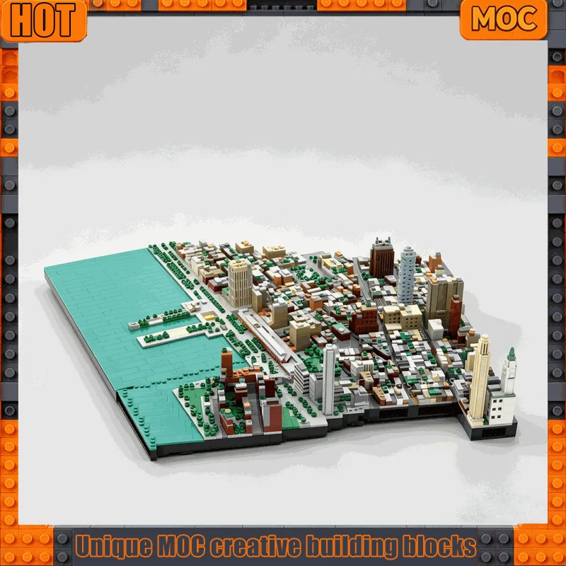 5696PCS Tribeca New York City Modern Urban Streetscape Building Blocks Model Custom Puzzle DIY Assembly Toy Gift Collection