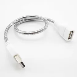 DC 5v USB Male to Female Flexible Power Supply Adapter connector Metal Cord desk Hose tube Extension power holder LED Light Fan