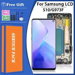 6.1“inch For Samsung S10 G973F/DS G973U G973 SM-G973 LCD With Frame Touch Screen Digitizer Assembly For SamsungS10 Display