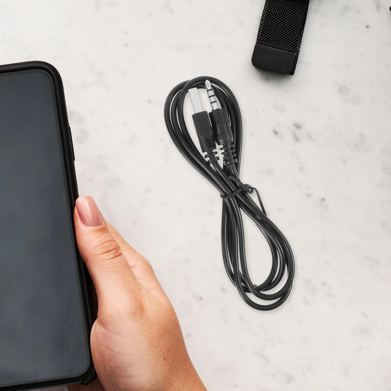 2 قطعة Usb إلى 3.5 مللي متر مهائي كابلات لسماعة الرأس سلك شحن Usb 3.5 مللي متر كابل شحن للهواتف الذكية أقراص #1