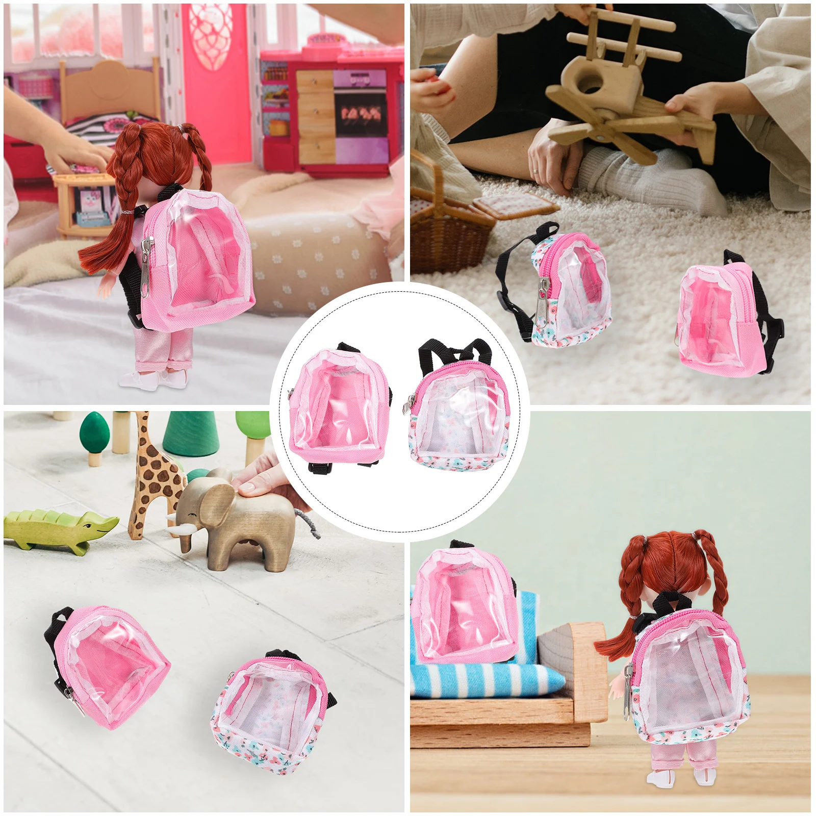 2 قطعة حقيبة ظهر صغيرة ديكور منزل مصغر زينة براعة رائعة تخطيط المناظر الطبيعية الصغيرة لتقوم بها بنفسك حلية #1