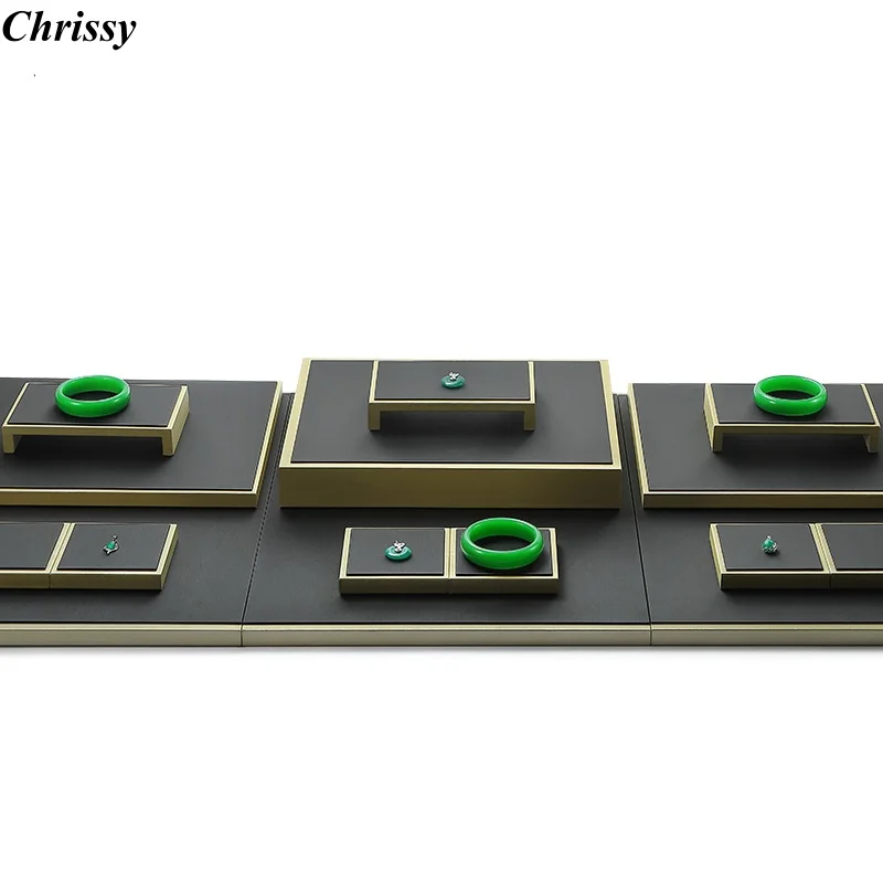 Luxury Jewelry Display Set, Multi-Functional Countertop Showcase for Bracelets Pendants Jade Gemstone, Store Exhibition Collecti