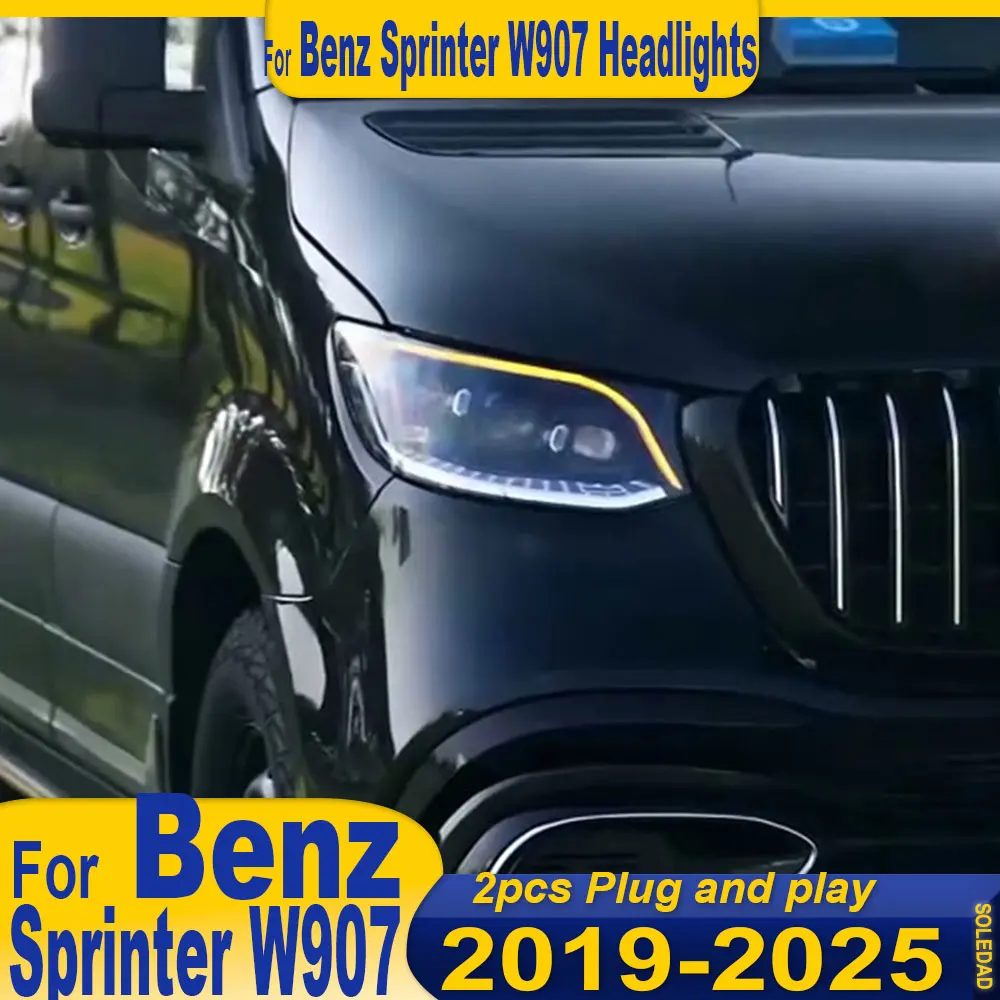

Car Tool headlights For Benz Sprinter W907 Headlight 2018-2023 LED head Lamp Daytime Running Light Automotive Accessories