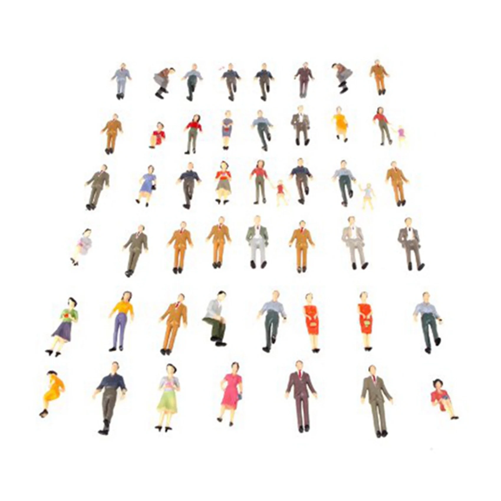 

ABWE-100Pcs G Scale 1:30 Mix Painted Model People Train Park Street Passenger Figures