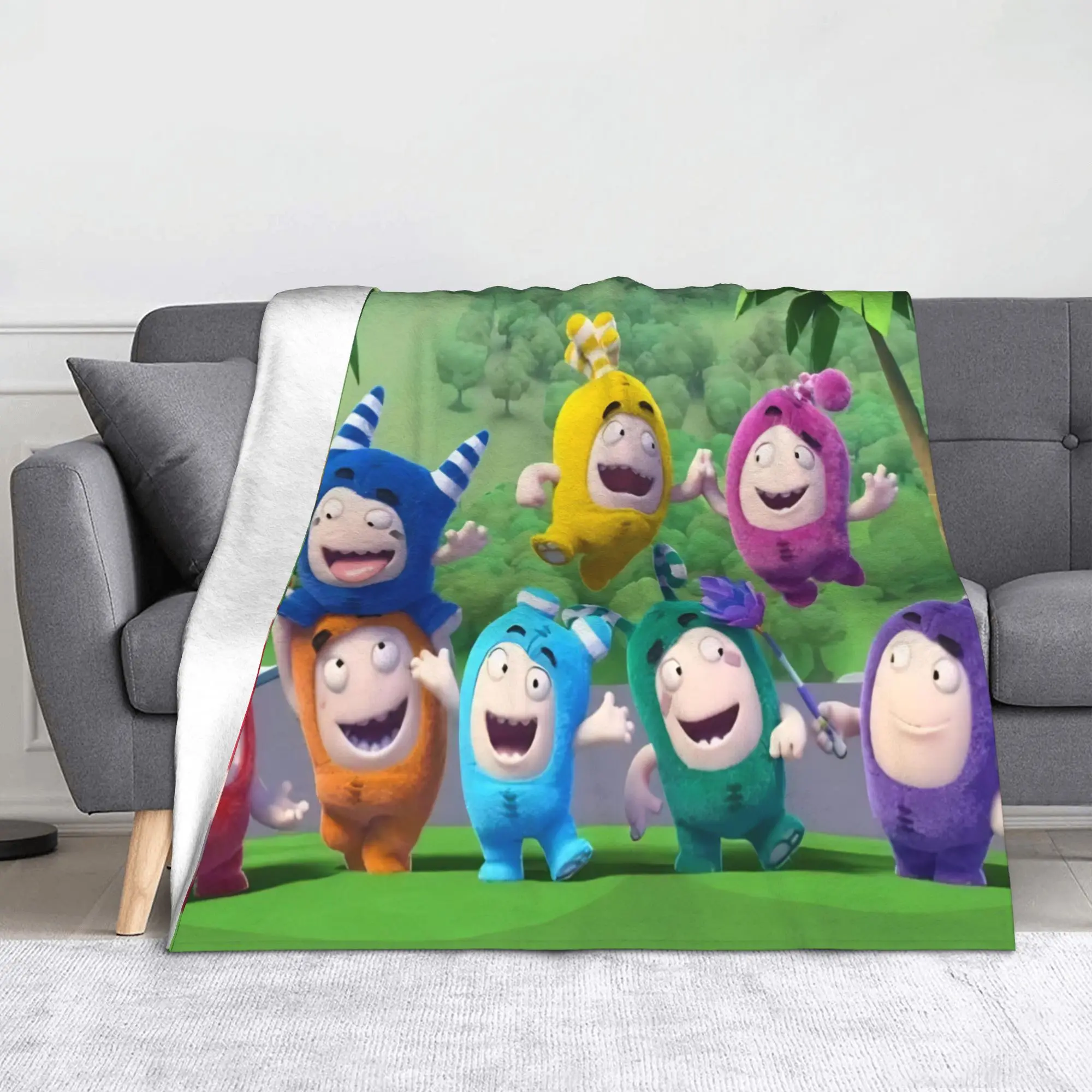 Oddbodse Blanket Flannel Spring/Autumn Fuse Pogo Bubbles Jeff Slick Zee Lulu Ultra-Soft Throw Blanket for Home Car Bedspreads