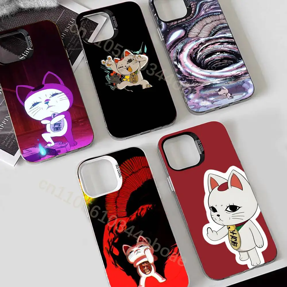 Anime T-Turbo Granny Cat Phone Case For iPhone 17,16,15,14,13,12,11,Pro,Max,Plus Shockproof Cover