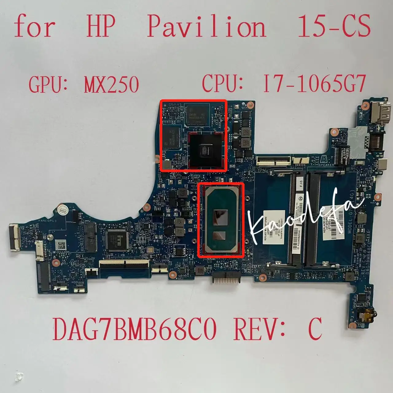 for HP Pavilion 15-CS Laptop Motherboard CPU: I7-1065G7 GPU:MX250  L67285-001 L67285-501 L67285-601 DAG7BMB68C0 Test Ok