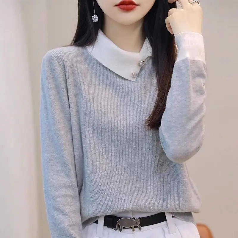 

Korean Sweet Style Sweater Knitted Sweater Women's High End Design Sense Women's Interior Undercover Lady New Fashion M221