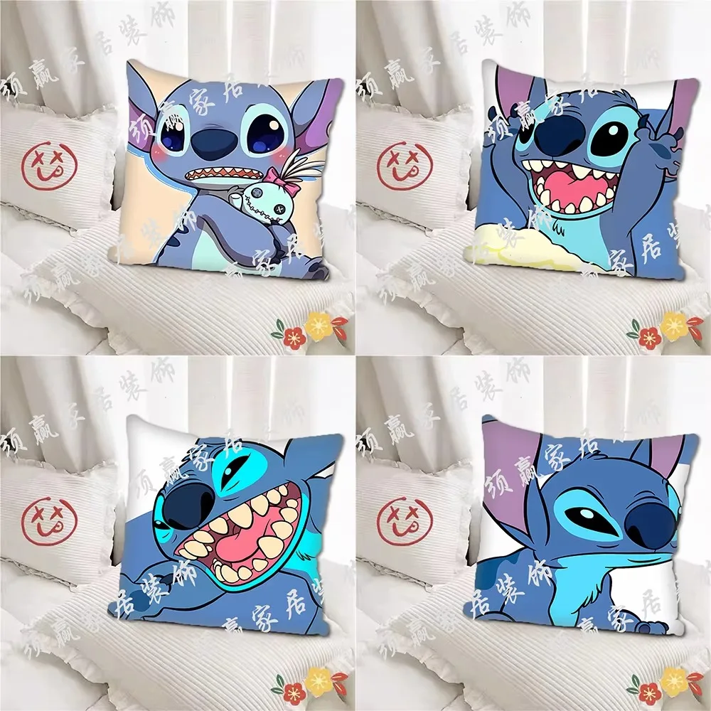 Super soft pillowcase [Stitch] cartoon anime pillow dormitory bedroom pillow cushion student day gift 45x45 home decoration