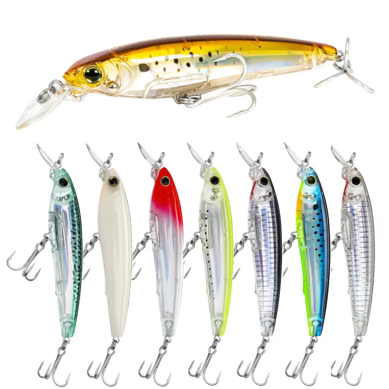 BILLINGS 1 Stück schwimmender Kunstköder 10 cm/17 g, Süßwasser- und Meeresfischköder, scharfer Dreifachhaken, praktisches Angelzubehör