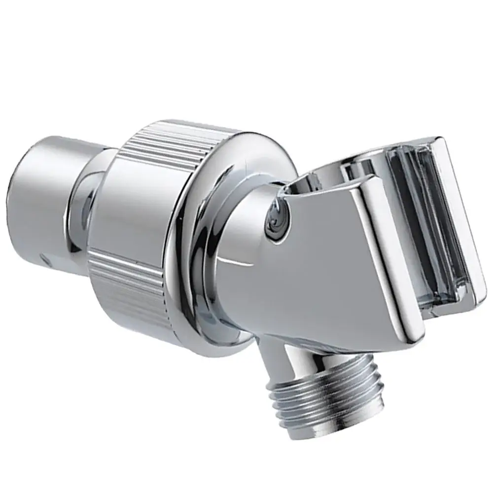 Premium ABS Shower Head Holder with Brass Inlet Swivel Ball Joint Adjustable Tee Adapter for Shower Arm Mount Bathroom Tap