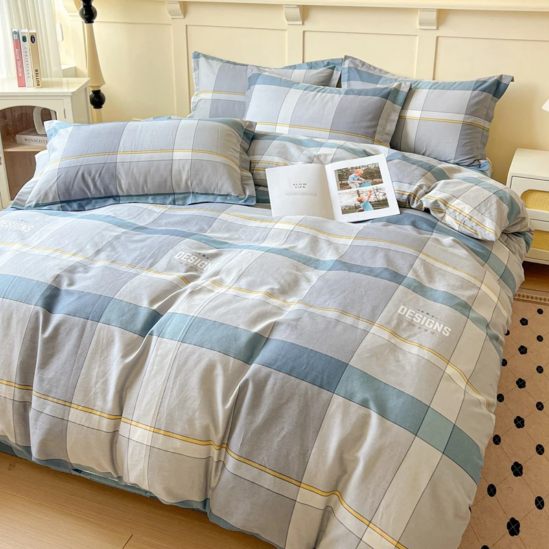 Brand New Printed 3pcs 100% Pure Cotton Bedding Including 1 Down Duvet Cover and 2 Pillowcases Available in Multiple Sizes