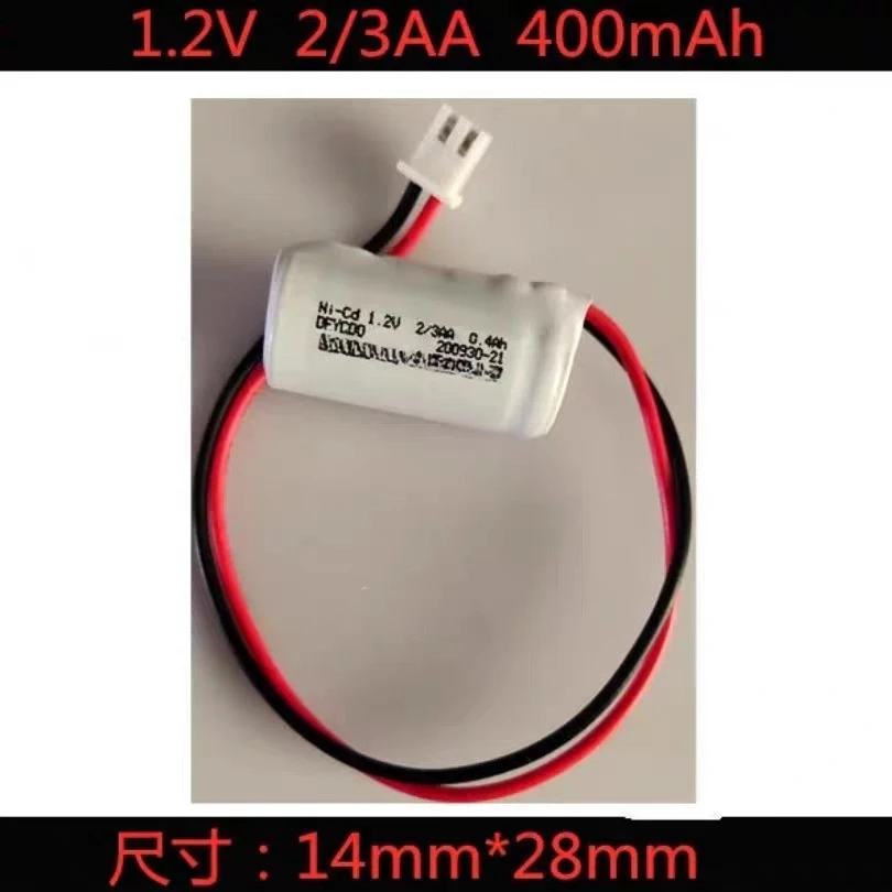 10pcs。.for DISON Fire Emergency Indicator Ni-Cd 1.2V AA 0.8Ah 2/3AA 0.4Ah Rechargeable Battery.。
