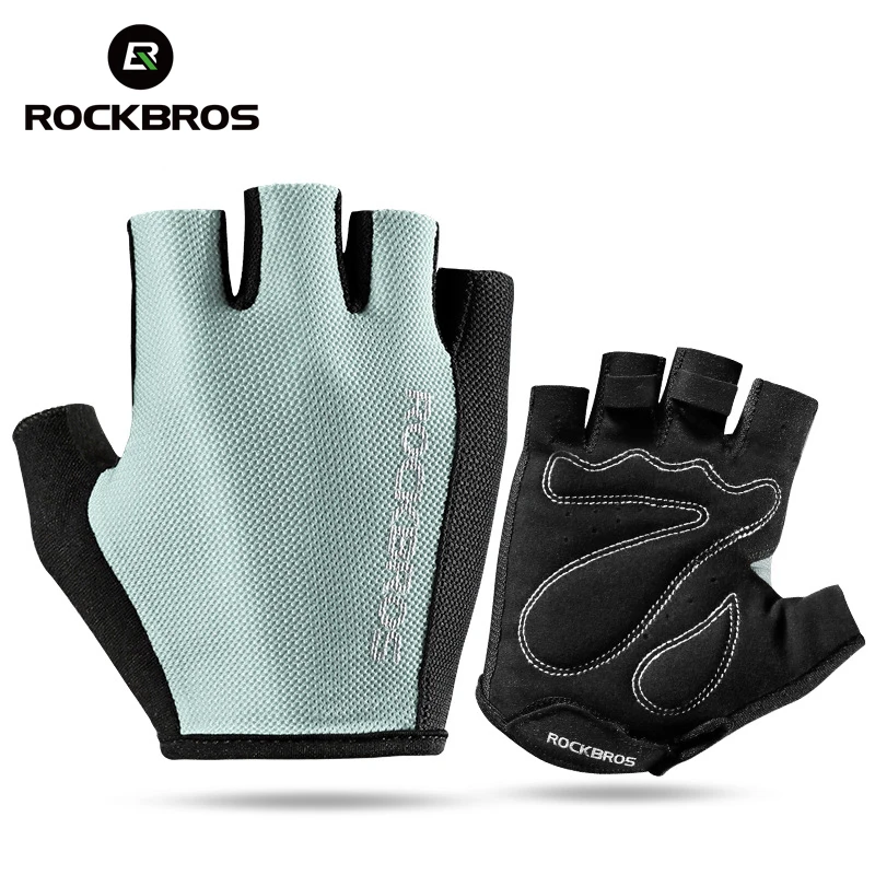 ROCKBROS Men Women Cycling Gloves Fingerless Summer Sports Gloves Anti Slip Breathable MTB Road Bike Gloves Bicycle Accessories