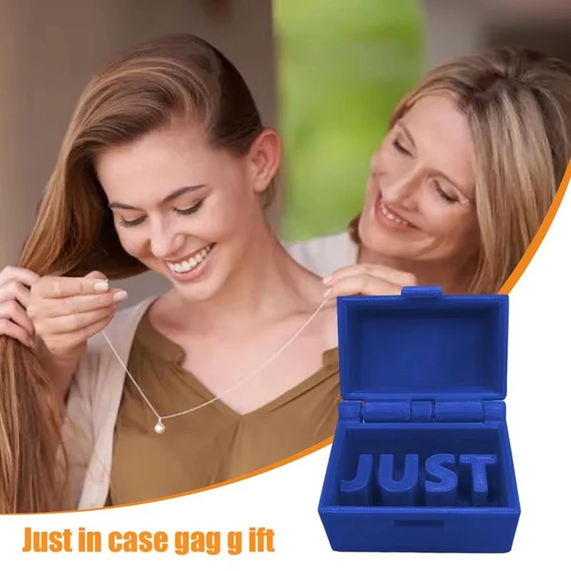 Caixa de armazenamento de brincadeira engraçada, apenas em caso, coisas de brincadeira, decoração de mesa, coisas estranhas, caixa pequena com palavra, organizador de joias