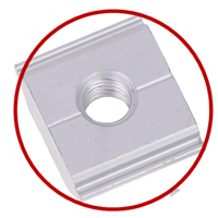 【F】5pcs 21.2mm 22.3mm 23.7mm Solar Panel Mounting Aluminum Alloy Bracket End Mid Clamp T-Blocks Square Nuts M8 T-Sliding Nut