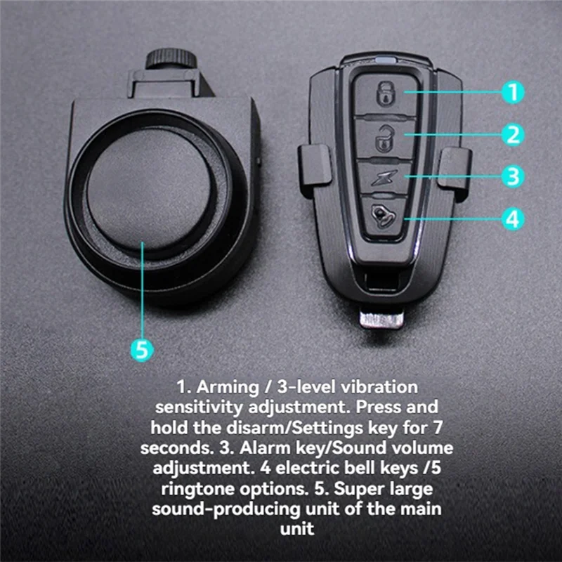 High Quality-Bicycle And Motorcycle Wireless Anti-Theft Vibration Alarm, Waterproof And USB Rechargeable Security System