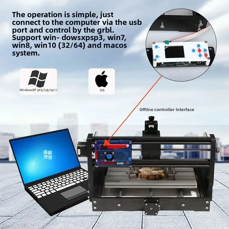 Small Numerical Control Engraving Machine Relief Wood Board Leather Metal Table Milling Cutting Machine for DIY Craft