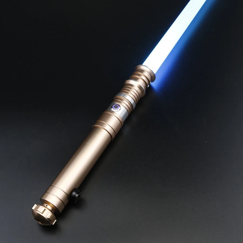 RGB Metal Lightsaber Dueling Smooth Swing Laser Sword Sabre De Luz 16 Color Changing 5 Sounds FOC Rave Weapon Flashing Toy