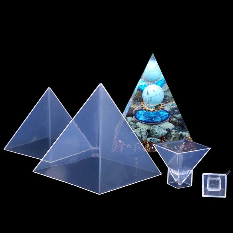 DIY Epoxy Resin Mold High Transparent Pyramid Silicone Mold Dried Flower Ornaments