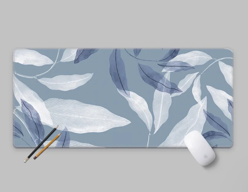 

Tropical Plant Turtle Back Bamboo Leaf Mouse Pad Ultra Large Silk Smooth Esports Game Waterproof Mat Natural Rubber Setup Gamer