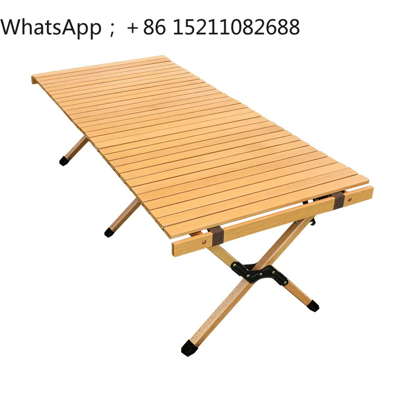 LLY beech camping egg roll table lightweight folding table high value portable travel camping stall barbecue table and chairs