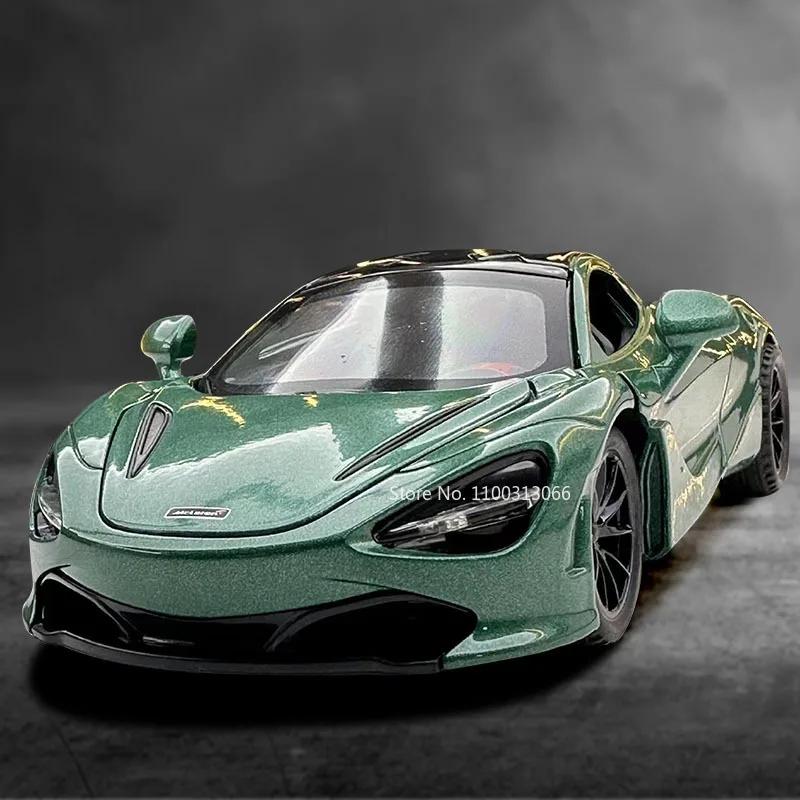 1/32 McLaren 720S Alloy Sports Car Model Diecasts Toy Metal Vehicles Model with Sound Light Doors Can Be Opened Car for Boy Gift