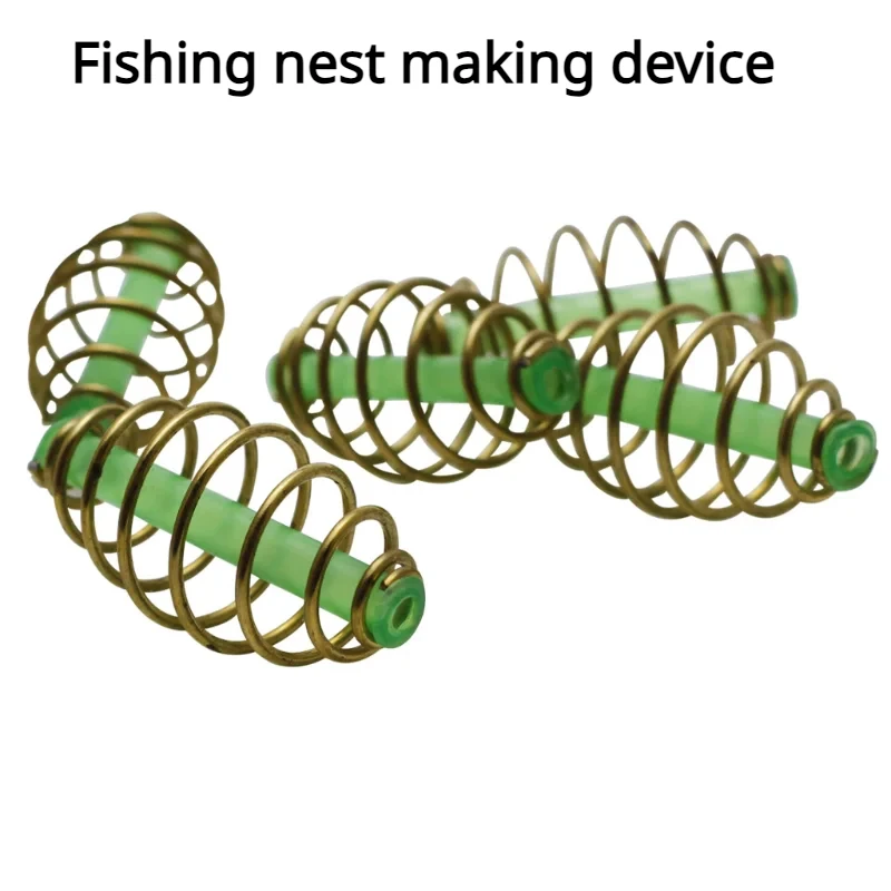 10/20PCS 3.3cm/4.5cm/5.9cm Carp Fishing Spring Feeder Fishing Bait Cage for Carp Fishing Fresh Saltwater Inline Method Feeder