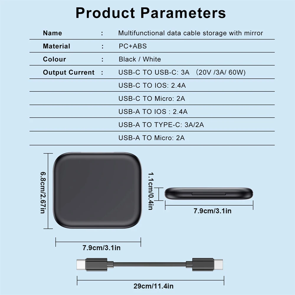 Multi-Functional Compact Cable Card with 11\