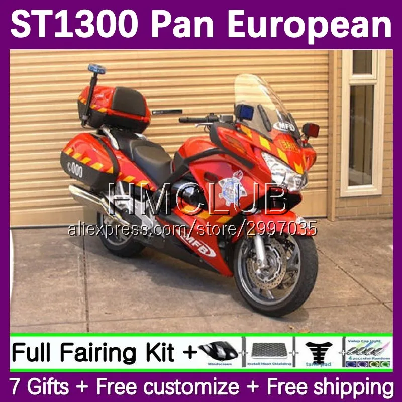 Fairing For HONDA Pan European STX1300 ST1300 ST-1300 CC red glossy 30No.81 ST 1300 02 03 04 05 06 07 08 09 10 11 12 13 14 15