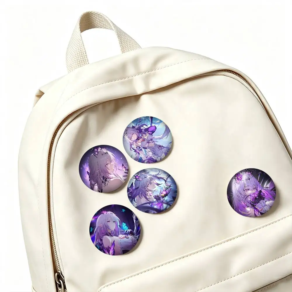 C-Castorice Honkai Star Rail  25mm 32mm 44mm 58mm 75mm Brooches Badges Pins for Accessories Gift