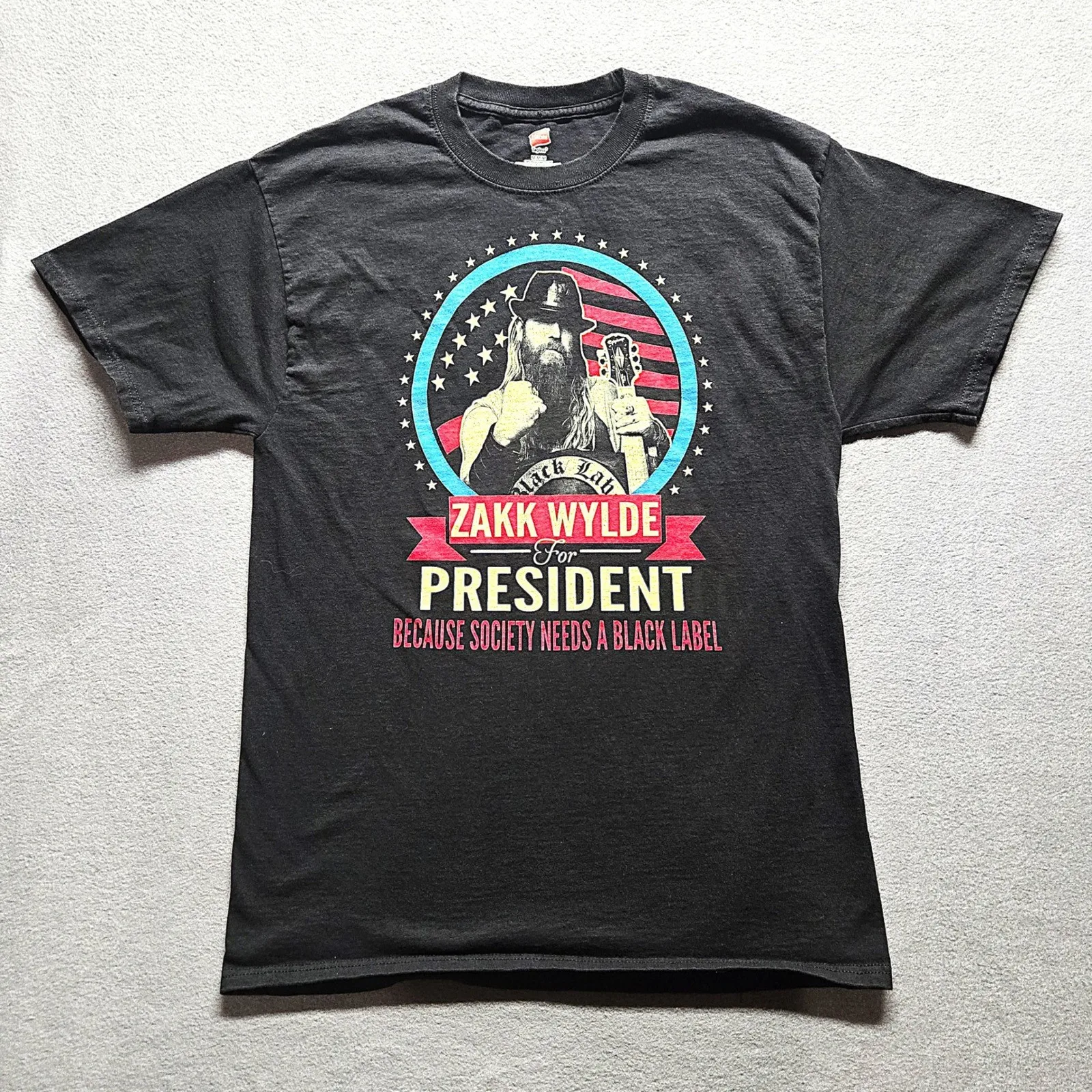 Zakk Wylde For President Graphic T Shirt Black Label Society Mens M